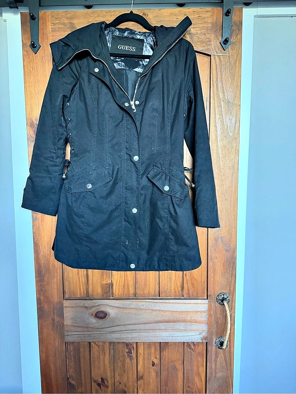 Guess Black Hooded Jacket Like New